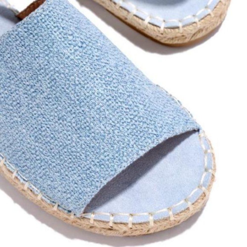 !NEW! Peep Toe Slingback Espadrilles in Light Blue - Picture 7 of 7